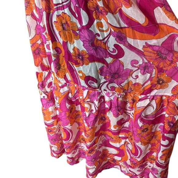 Cin cin women’s maxi dress nova ultraviolet colorful floral sheer summer - Picture 6 of 10